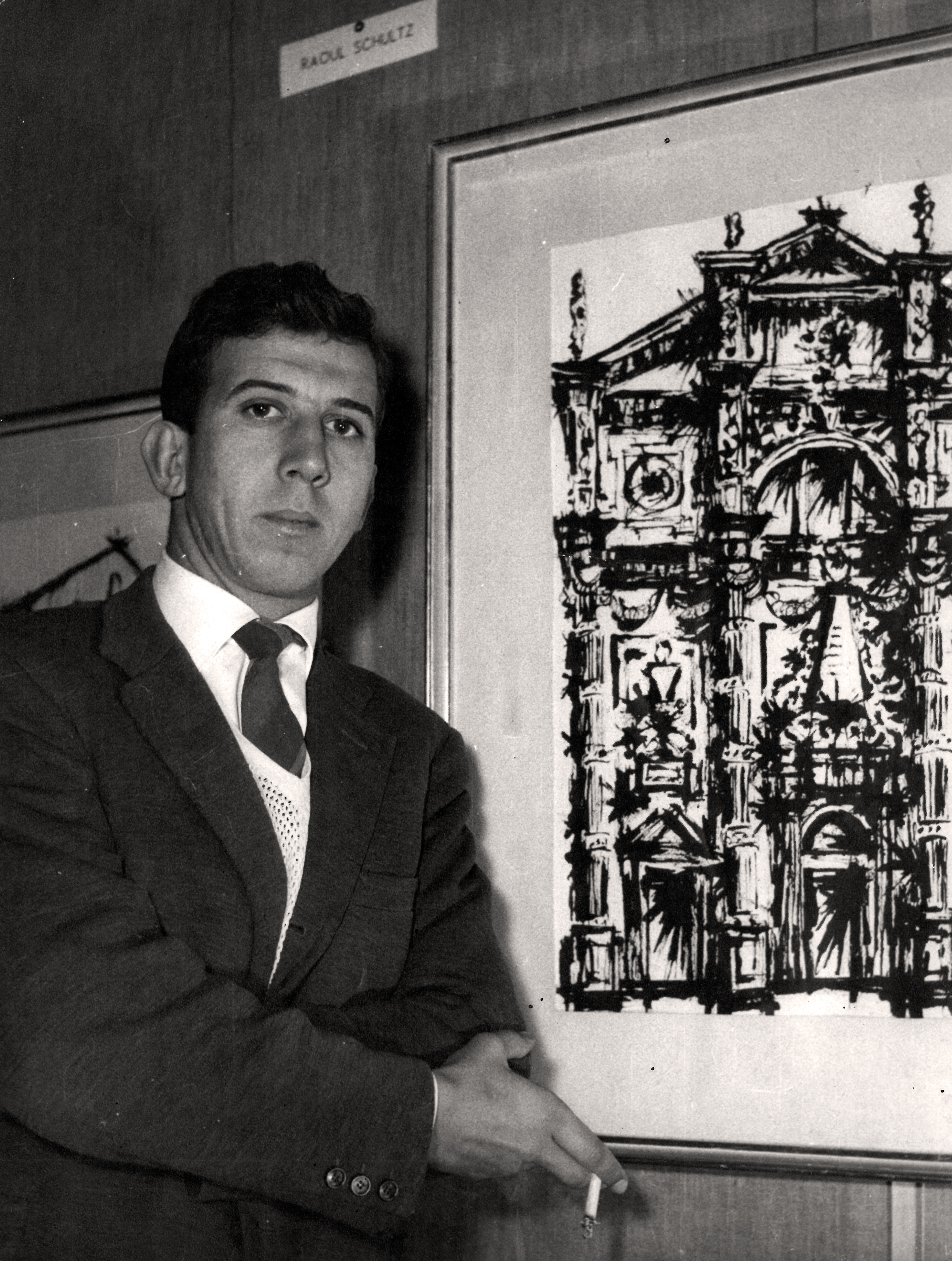 Raoul Schultz alla sua mostra